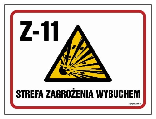 NB026 Strefa zagrożenia wybuchem Z-11
