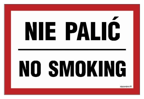 ND018 Nie palić / No smoking