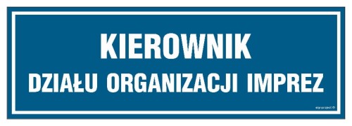 PA108 Kierownik działu organizacji imprez