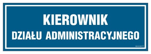 PA107 Kierownik działu administracyjnego
