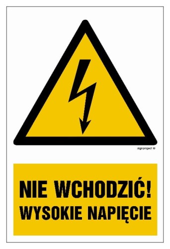 HA026 Nie wchodzić wysokie napięcie