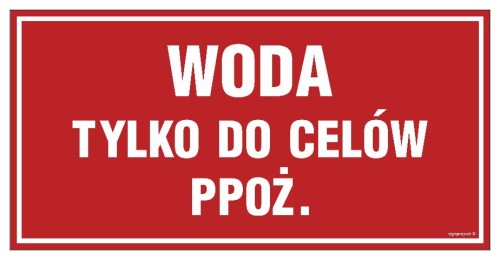 PA500 Woda tylko do celów przeciwpożarowych