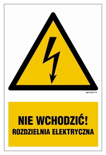 HA030 Nie wchodzić ! Rozdzielnia Elektryczna