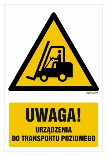 Uwaga - urządzenie do transportu poziomego