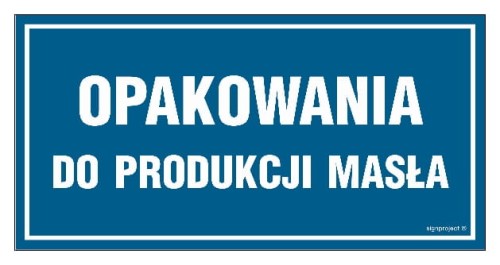 ND022 Opakowania do produkcji masła