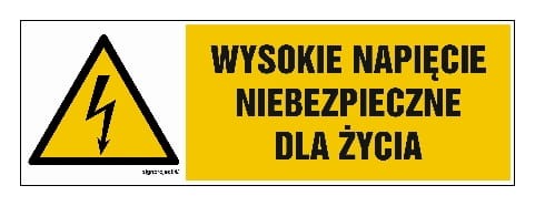 HB004 Wysokie napięcie niebezpieczne dla życia