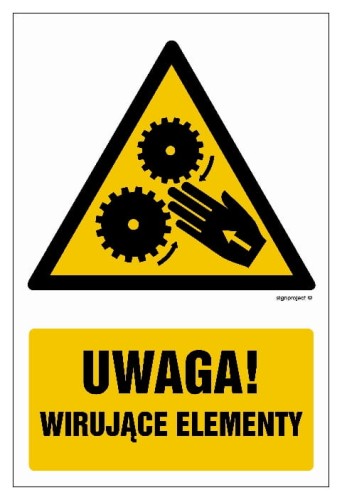 GF038 Uwaga wirujące elementy 