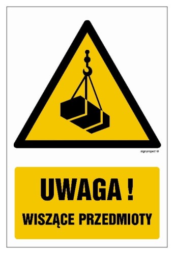 GF012 Uwaga - wiszące przedmioty