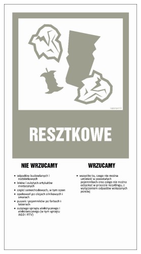 OD203 Instrukcja segregacji odpadów - RESZTKOWE