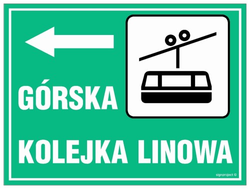 OC009 Kierunek do górskiej kolejki linowej