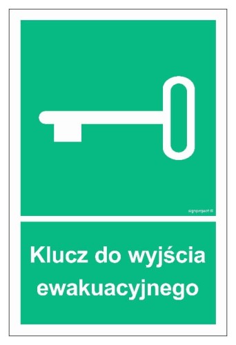 Klucz do wyjścia ewakuacyjnego