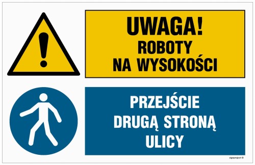 OI042 Uwaga! roboty na wysokości, Przejście drugą stroną ulicy