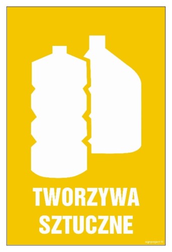 OD112 Etykieta na pojemniki na odpady Tworzywa sztuczne