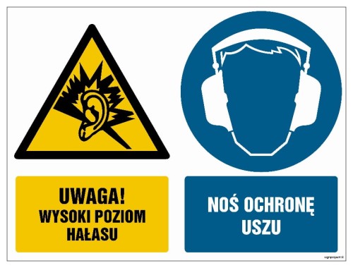 GM026 Uwaga! wysoki poziom hałasu