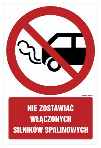 GC020 Nie zostawiać włączonych silników spalinowych