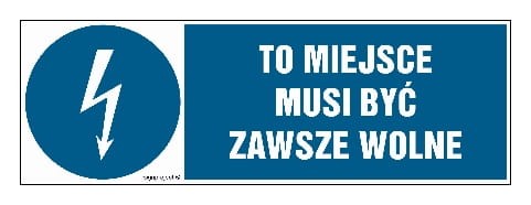 HF013 To miejsce musi być zawsze wolne