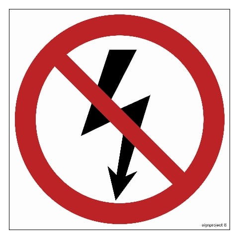 GB005 Nie załączać urządzeń elektrycznych