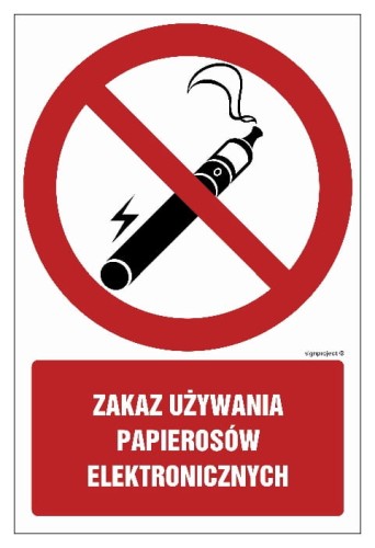 GC079 Zakaz używania papierosów elektronicznych
