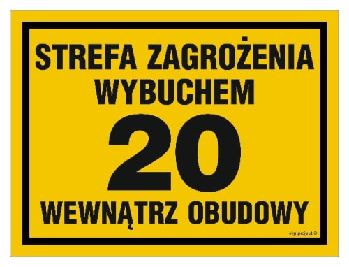 NB040 Strefa zagrożenia wybuchem 20 wewnątrz obudowy