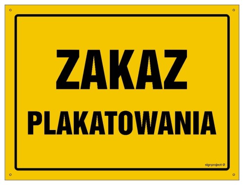 OA095 Zakaz plakatowania