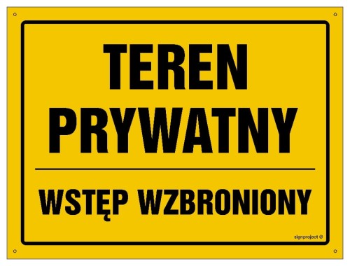 OA127 Teren prywatny Wstęp wzbroniony
