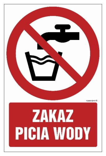 GC004 Zakaz picia wody