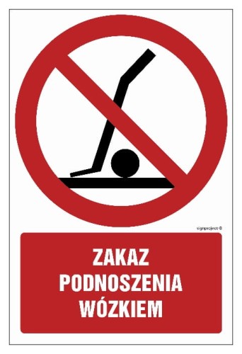 GC035 Zakaz podnoszenia wózkiem
