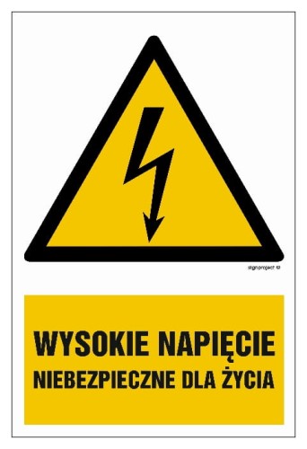 HA004 Wysokie napięcie niebezpieczne dla życia
