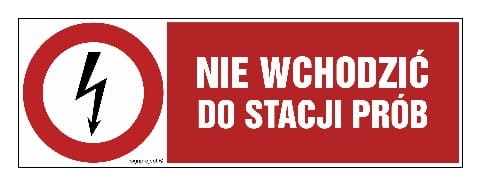 HD006 Nie wchodzić do stacji prób