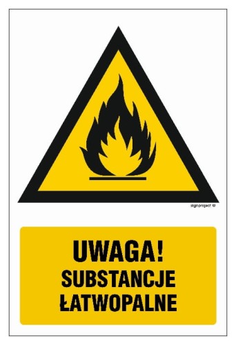 JA011 Uwaga! Substancje łatwopalne