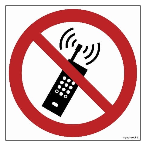 GA013 Zakaz używania telefonów komórkowych