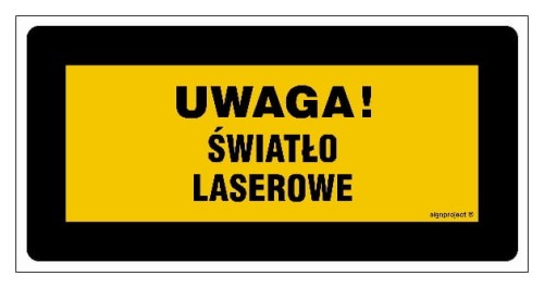 KB003 Uwaga! Otwór wyjściowy lasera