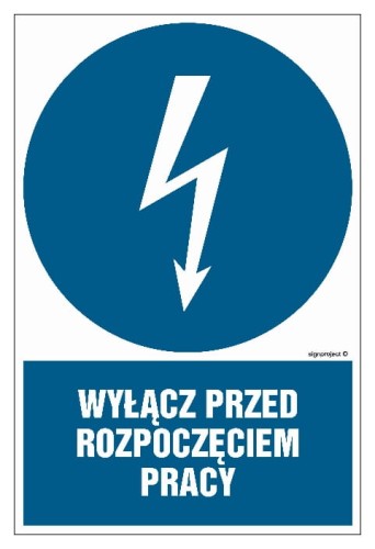 HE002 Wyłącz przed rozpoczęciem pracy