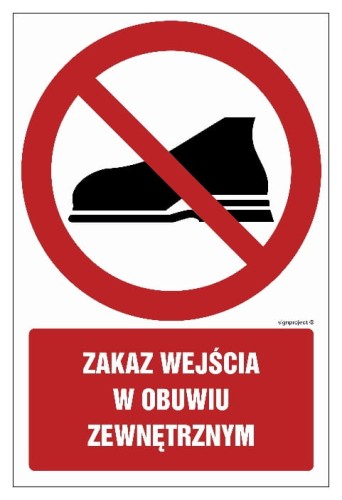 GC023 Zakaz wejścia w obuwiu zewnętrznym