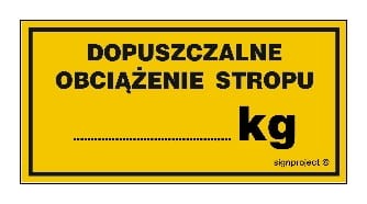 NC081 Dopuszczalne obciążenie stropu .......kg 