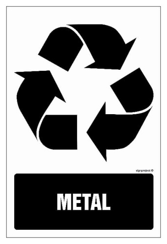 OD118 Etykieta na pojemniki na odpady  Metal