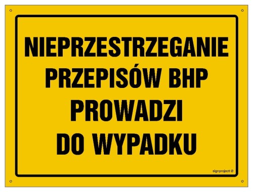 OA039 Nieprzestrzeganie przepisów BHP prowadzi do wypadku