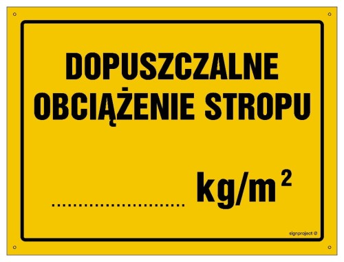 OA056 Dopuszczalne obciążenie stropu