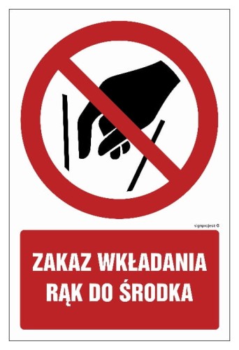 GC081 Zakaz wkładania rąk do środka