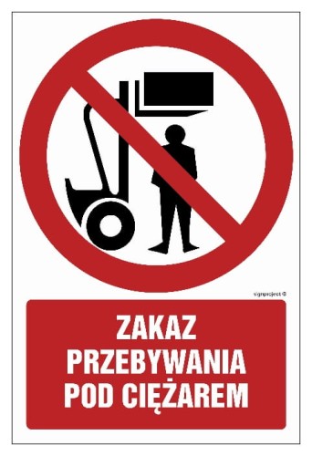 GC017 Zakaz przebywania pod ciężarem