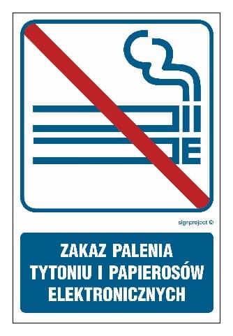 RB036 Zakaz palenia tytoniu i papierosów elektronicznych