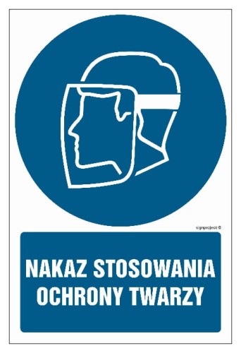 GL043 Nakaz stosowania ochrony twarzy