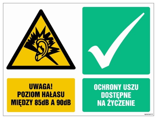 GM030 Uwaga poziom hałasu między 85dB a 90dB Ochrony uszu dostępne na życzenie