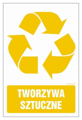 OD115 Etykieta na pojemniki na odpady  Tworzywa sztuczne
