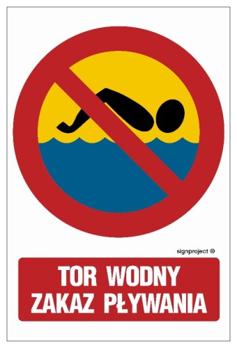 OE022 Tor wodny zakaz pływania