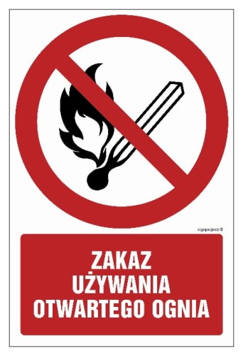 Zakaz używania otwartego ognia
