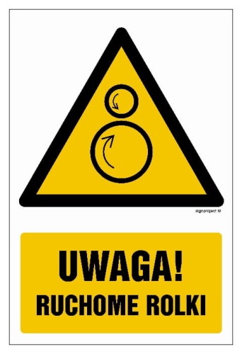 GF078 Uwaga! Ruchome rolki