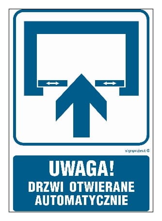 RB013 Uwaga! Drzwi otwierane automatycznie