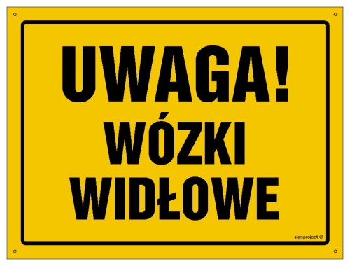 OA156 Uwaga! Wózki widłowe