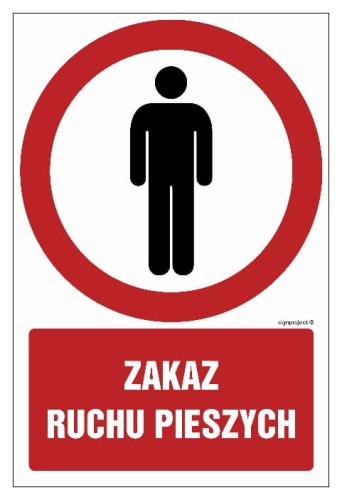 GC083 Zakaz ruchu pieszych 